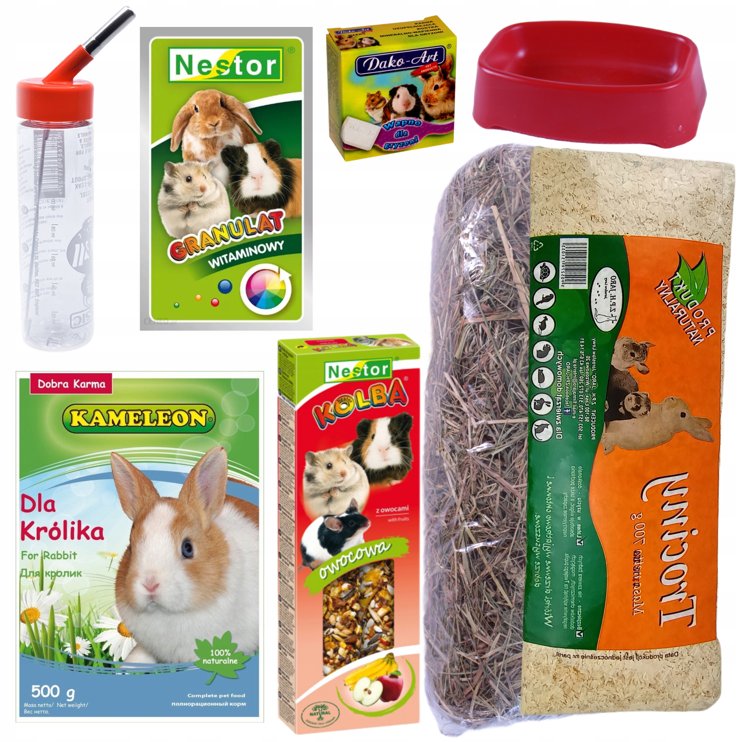 Levně Sada Do Klece Pro Králíka na start Krmivo Pilin