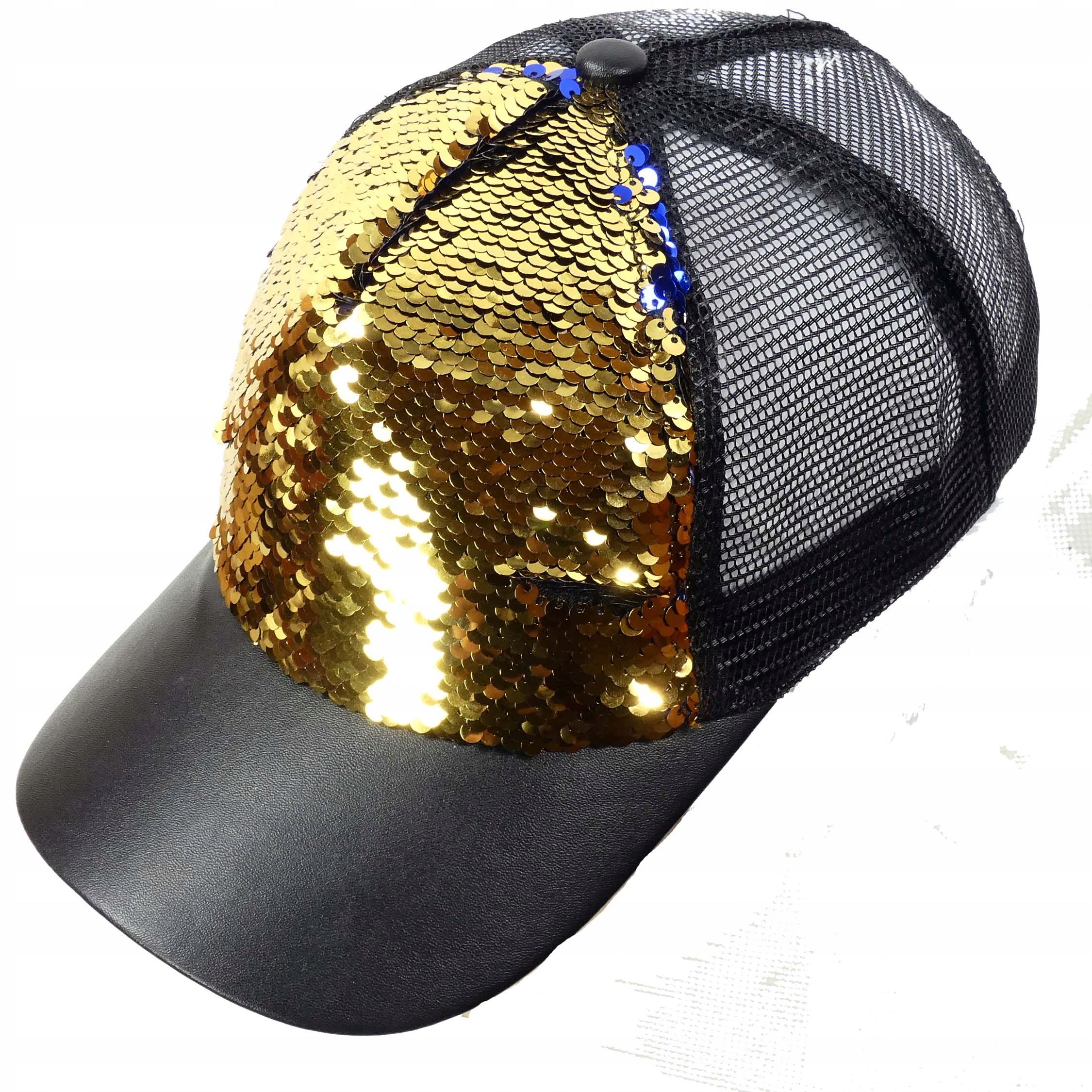 

Czapka z daszkiem cekiny zmienne kolory glamour