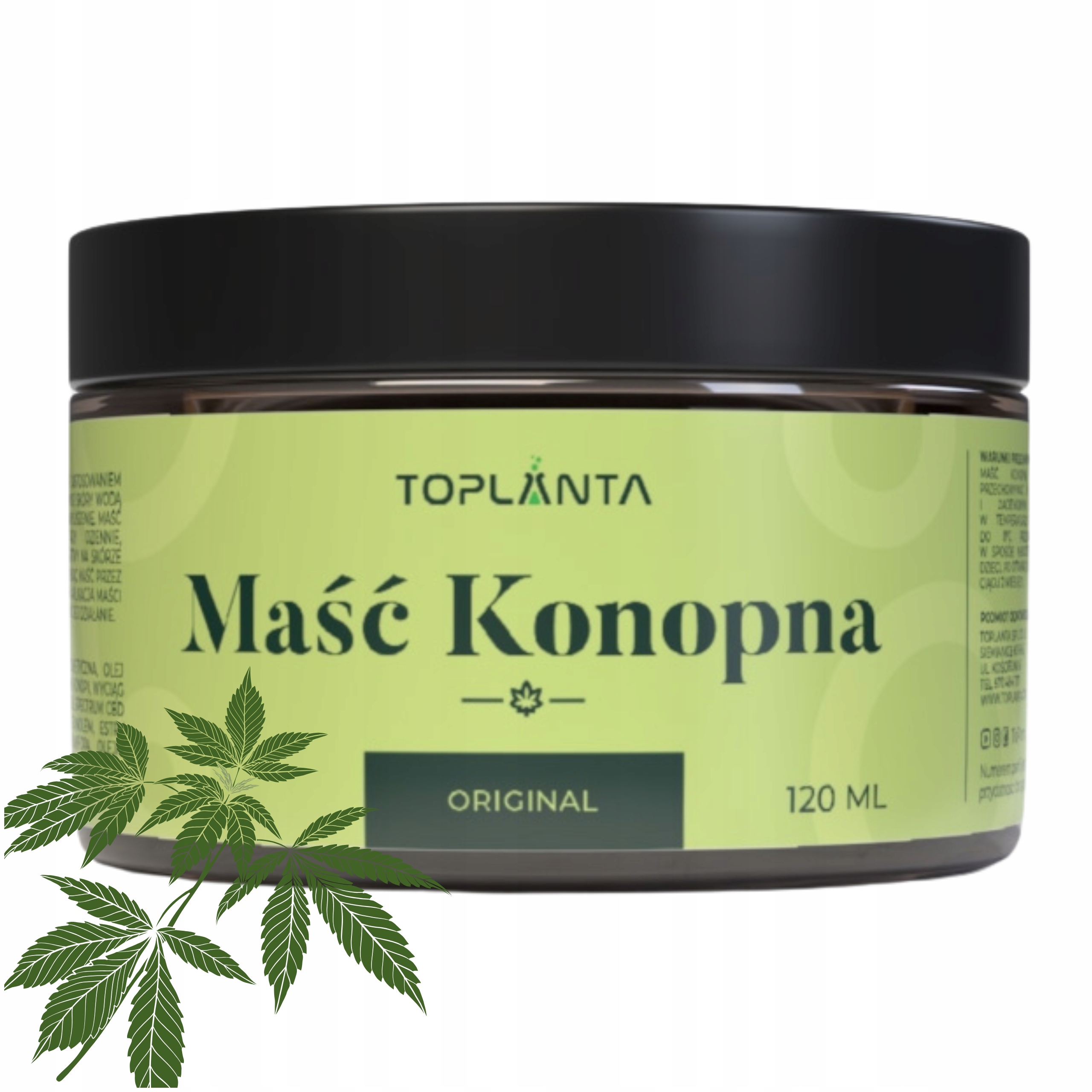 Maść Konopna CBD Wapń Fosfor Witaminy Kwasy Tłuszczowe Maści Od ToPlanta