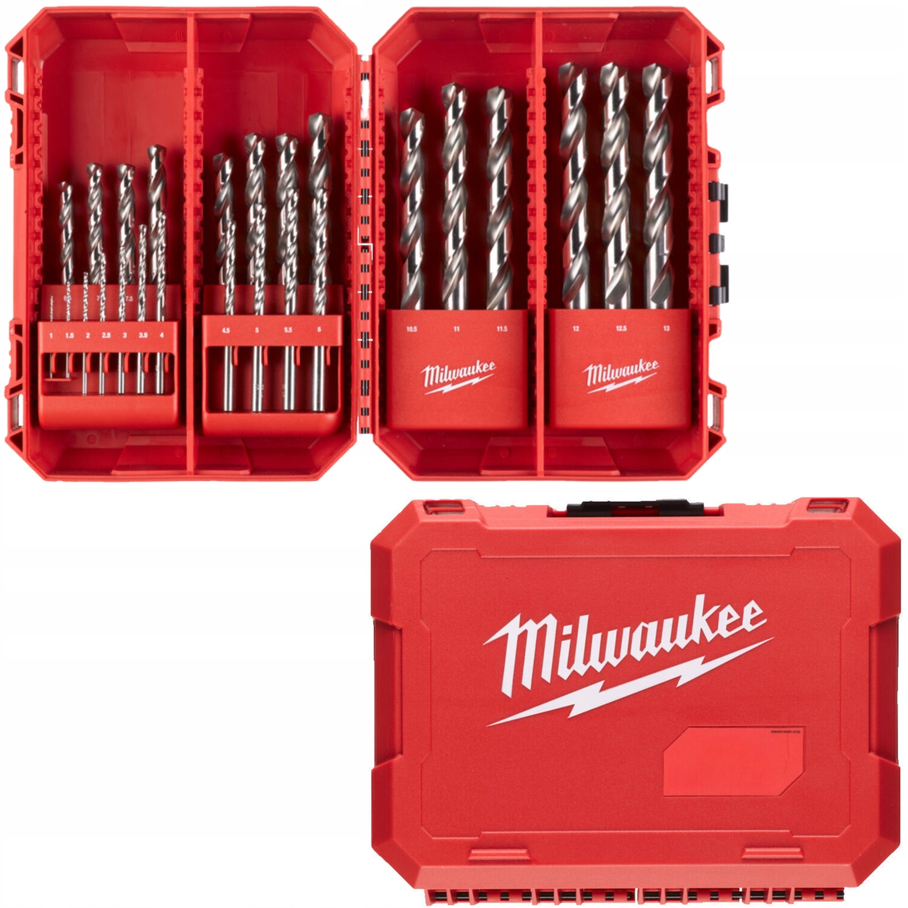 Profesjonalne wiertła kobaltowe Hss-g Milwaukee do metalu Din 338 25 szt