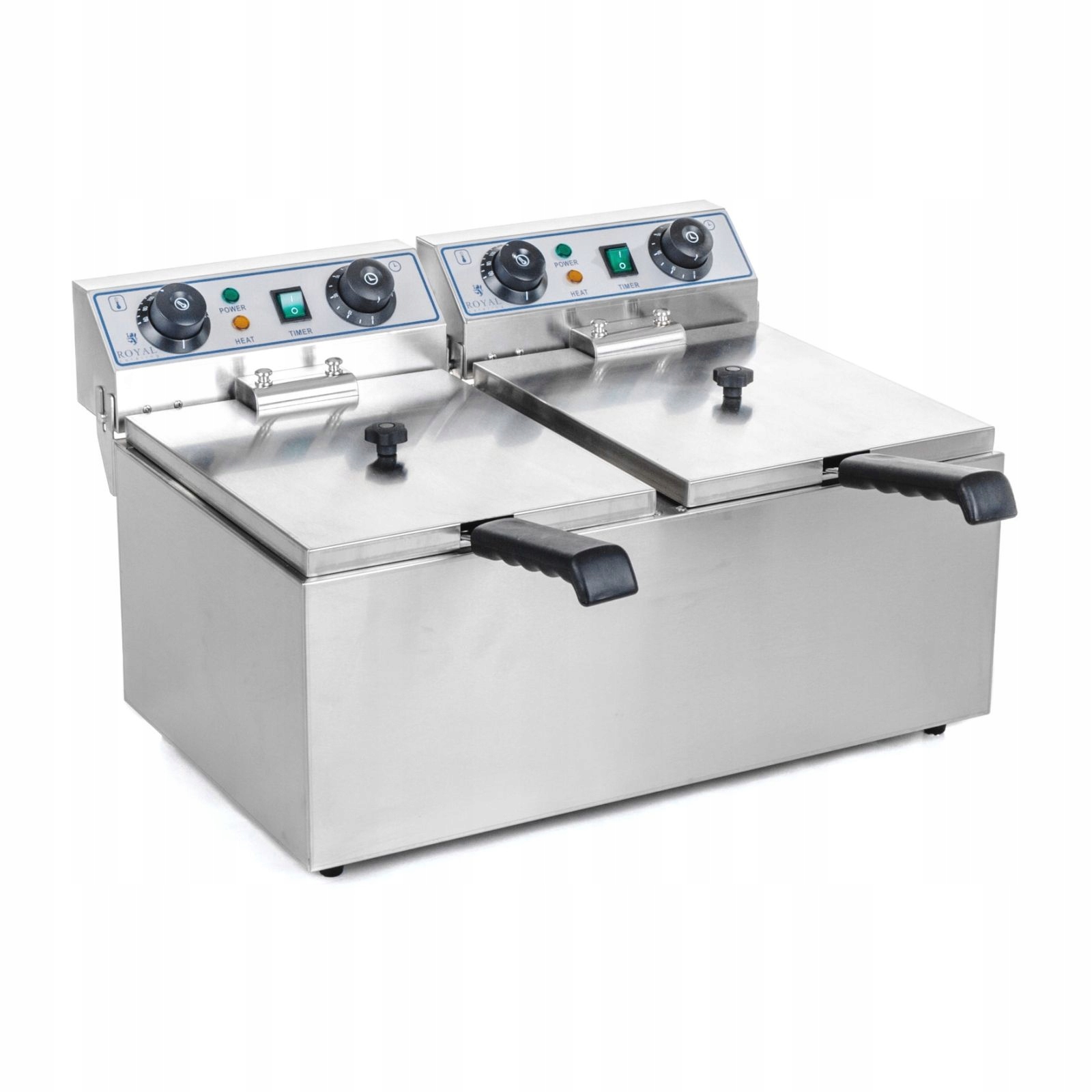 Gastronomická Fritéza Royal Catering 26 L 6400 W Dvoukomorový časovač
