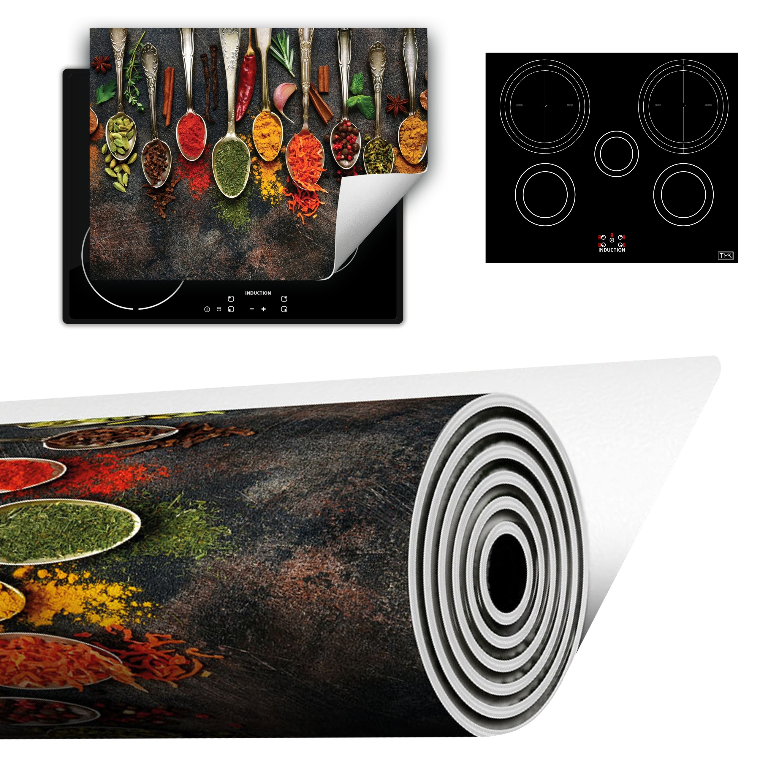 Vinylová Podložka Do Kuchyně Více Místa 70x52 koření lžíce