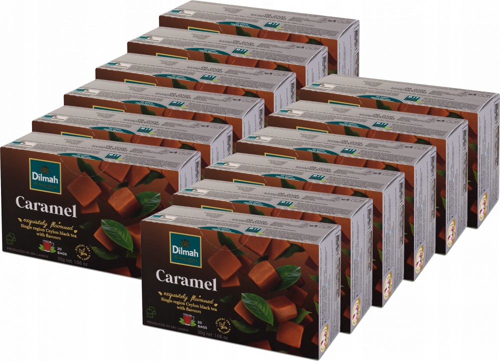 Herbata w torebkach Dilmah Caramel karmelowa 20szt x12