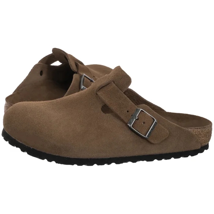 Pánské kožené boty Nazouváky Birkenstock Boston Bs Dark 1030814 Hnědé