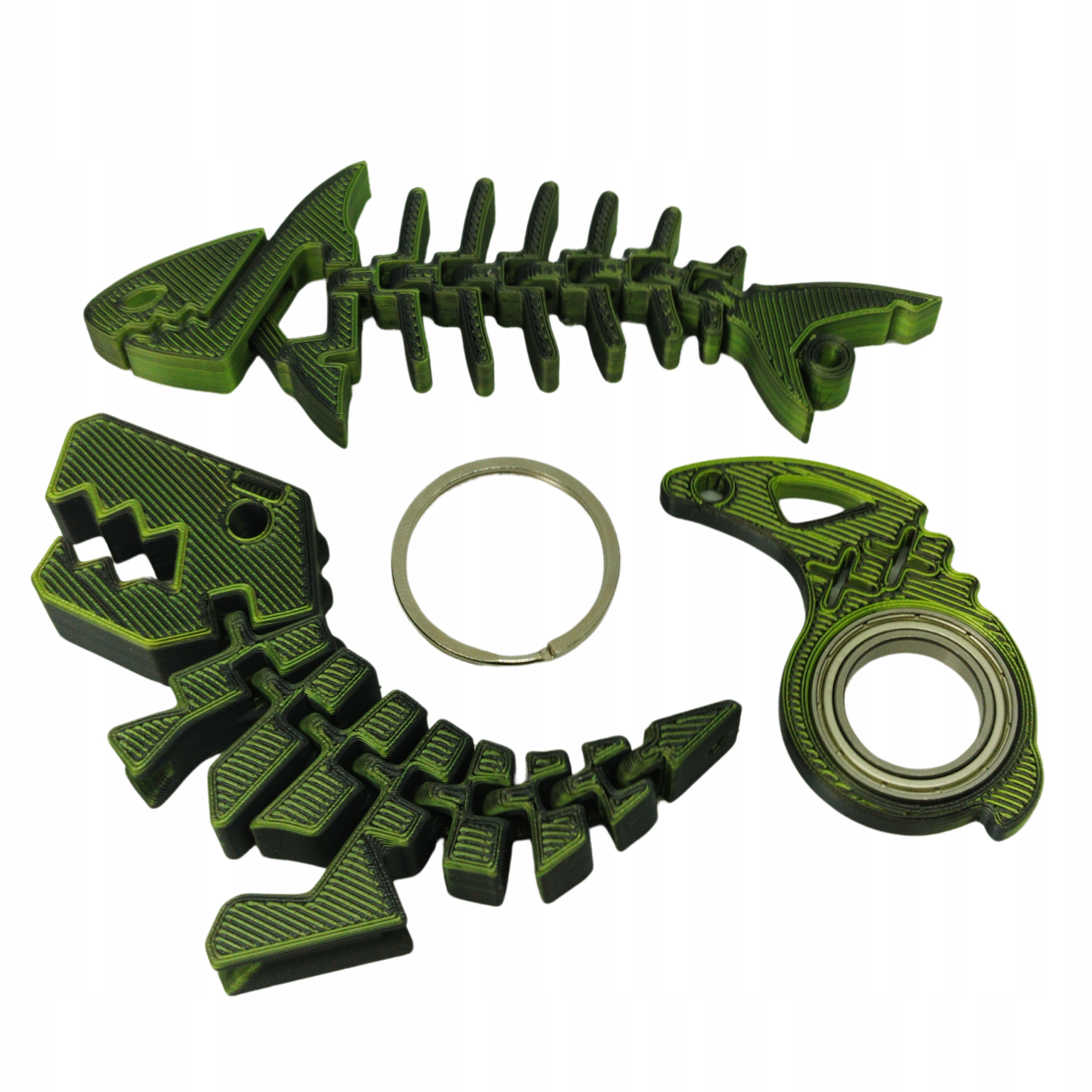 KEYSPINNER KEYRAMBIT COMBO ZESTAW REKIN+DINO BRELOK SPINNER Kolor Military