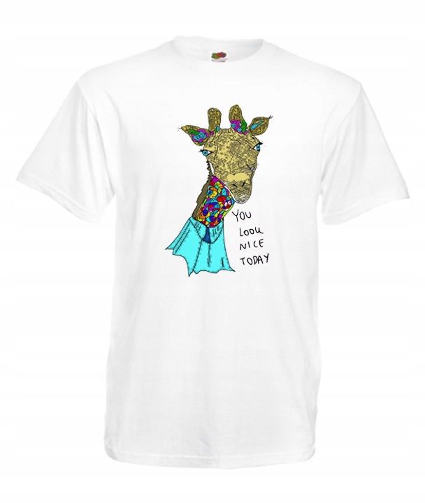 

XXXL Koszulka Męska Żyrafa Giraffe Śmieszne Wzory