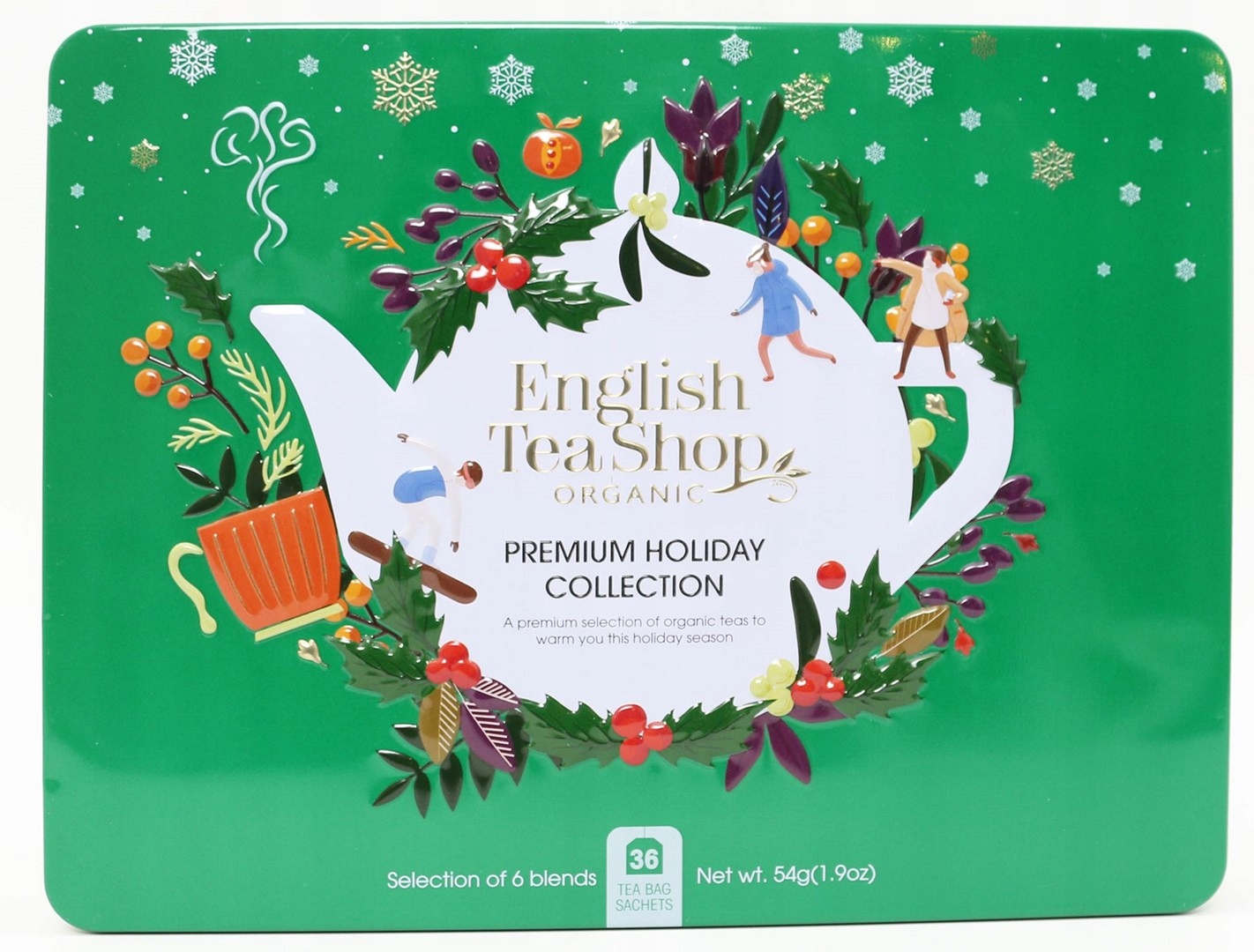 Levně Sada čajů Premium Holiday Collection v zelené plechovce Bio 44 g Bn