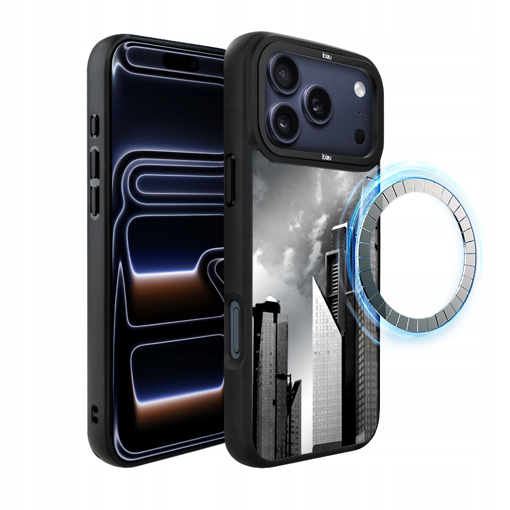 Pouzdro pro iPhone 17 Pro Ibizu DropGuard Matt s MagSafe, Noir City, Manhattan