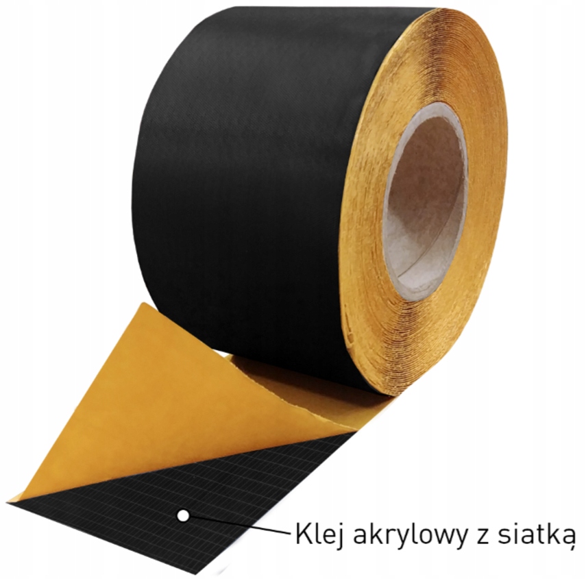 EPDM 100mm Taśma Fartuch Membrana na PEŁNYM KLEJU zbrojona siatkąUSZCZELNIA Długość (cm) 2000
