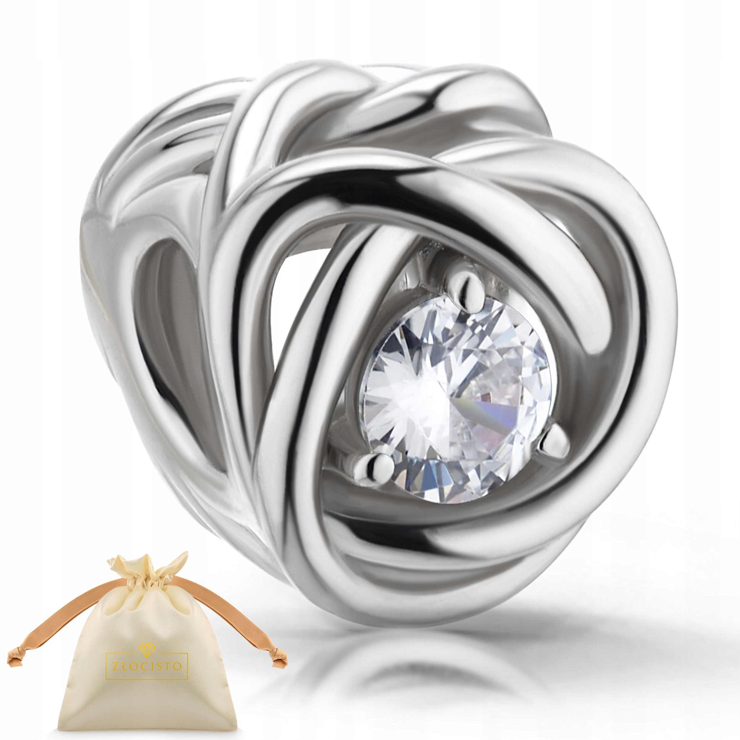 Přívěsky stříbro 925 zirkon květinovými korálky