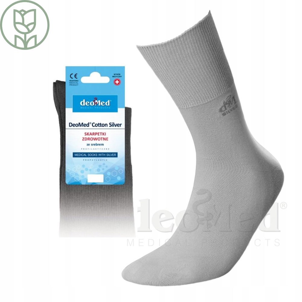 

Skarpety ze srebrem Cotton Silver Popielaty 43-46