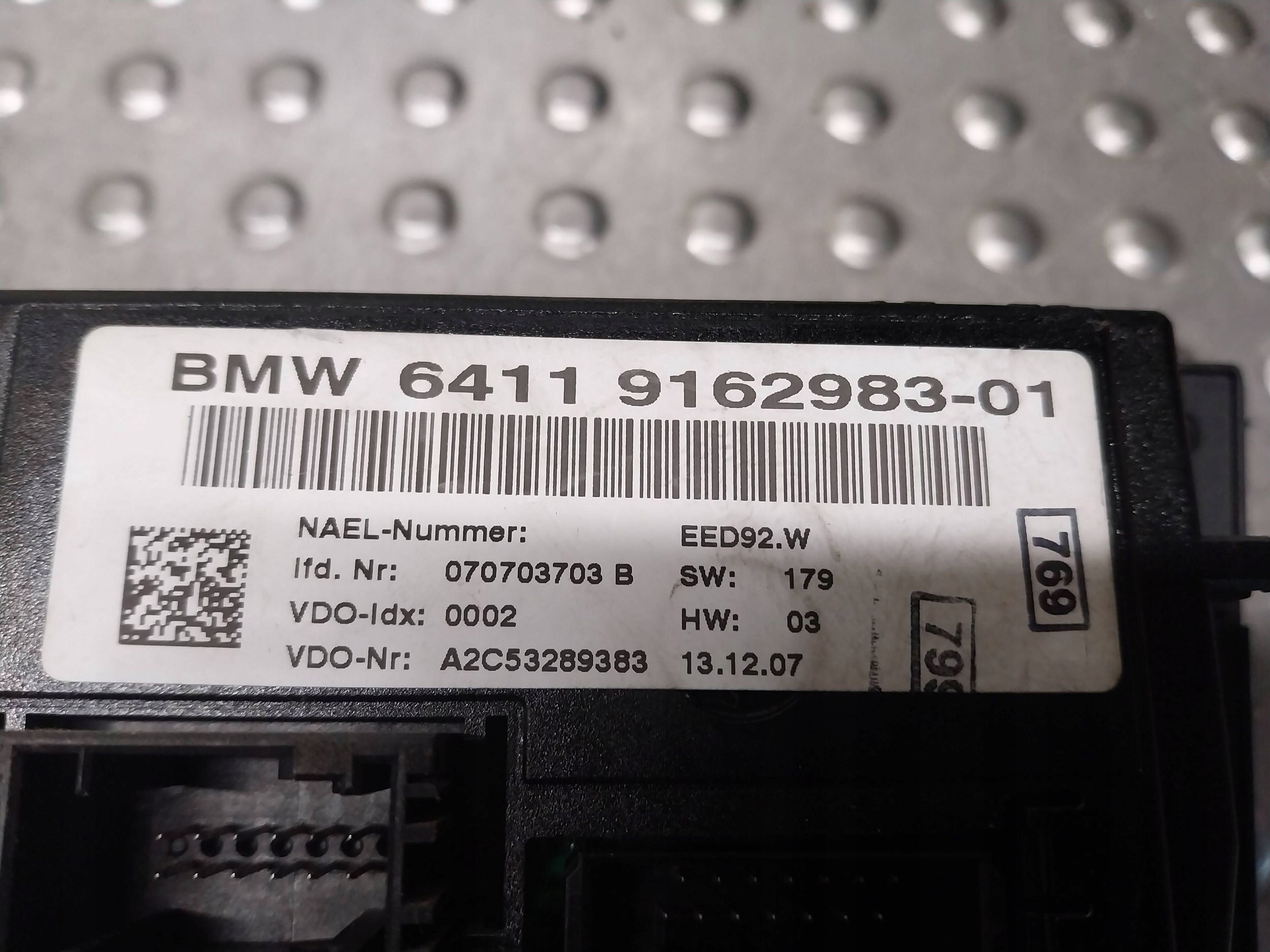 panel ovládania klímy klimatizácii 9162983 BMW E81 E82 E87 E88 E90 E93
