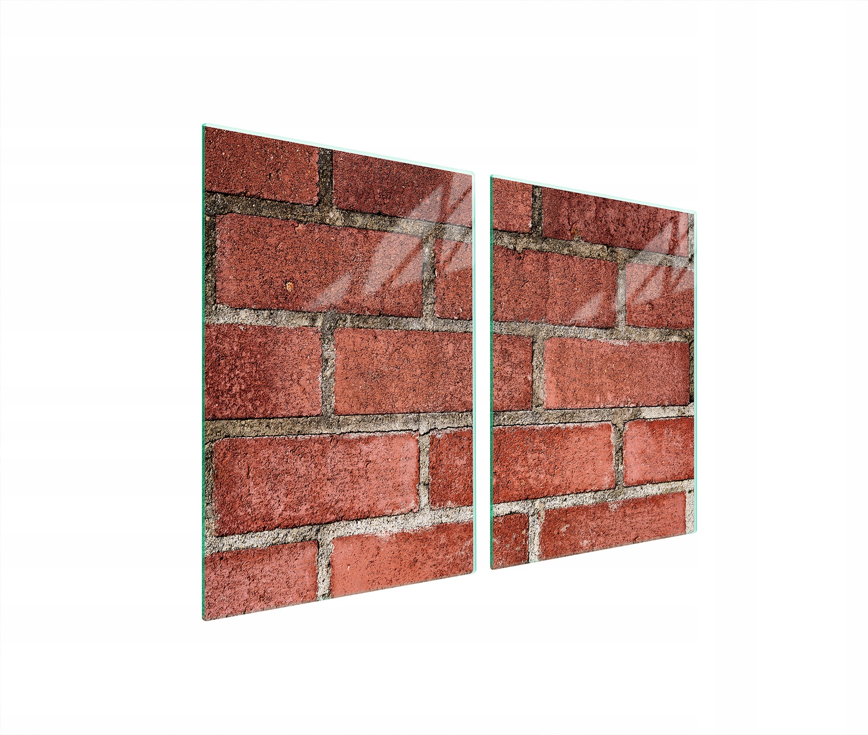 Skleněná Ochranná Deska Do Kuchyně 2x45x52 Cihlové Tvrzené Sklo