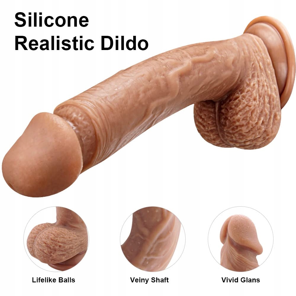 UMSCHNALL Strap On Dla Kobiet Realistyczny Dildo Silikonowy Dla Par — miniatura 7