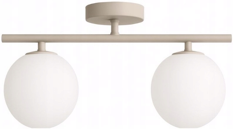 Stropní svítidlo stropní svítidlo Milano béžová kašmírová, dvojitá, mléčné koule