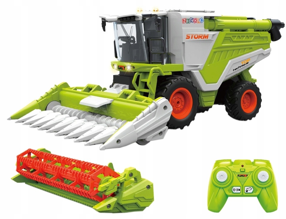 Zdalnie Sterowany Traktor Rc Kombajn Zbożowy i do kukurydzy 2w1 dla Dzieci