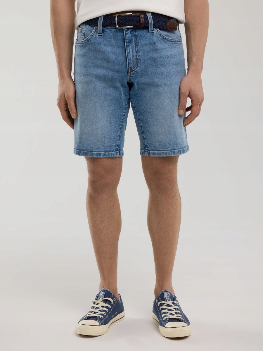 Big Star Pánské Džínové Šortky Modré Aden 255 W36