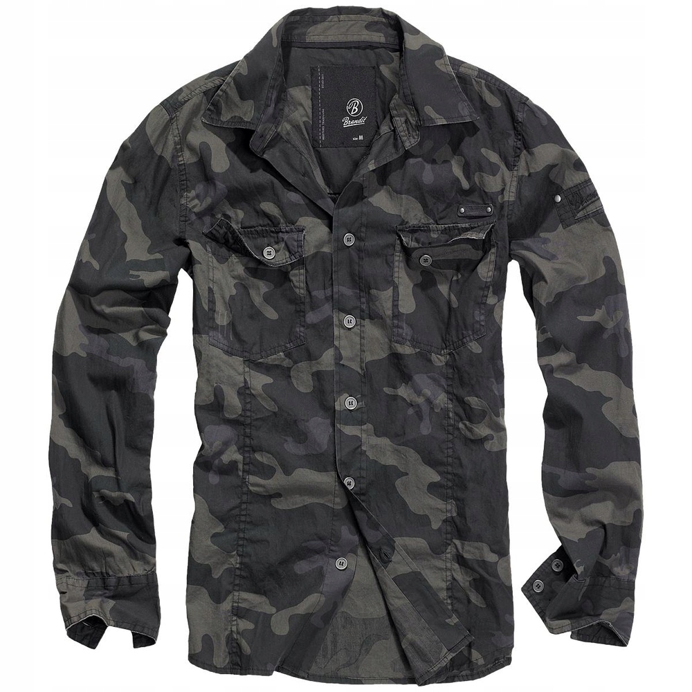 Košile s dlouhým rukávem maskáčový Brandit Slim Fit s dlouhým rukávem 3XL