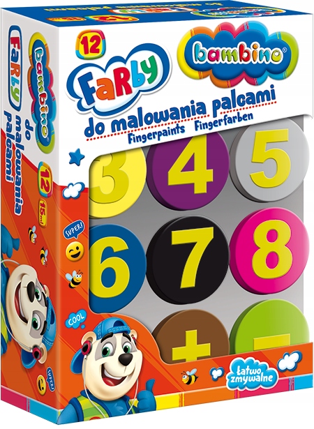 

Bambino Farby farbki do malowania palcami 12 kol