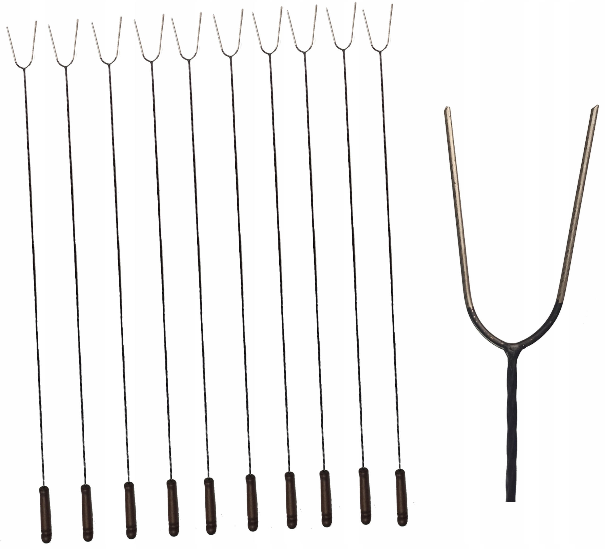 KIJE NA OGNISKO 150CM(10SZ)+WIESZAK KON.NIERDZEWNA Producent KK RenKar