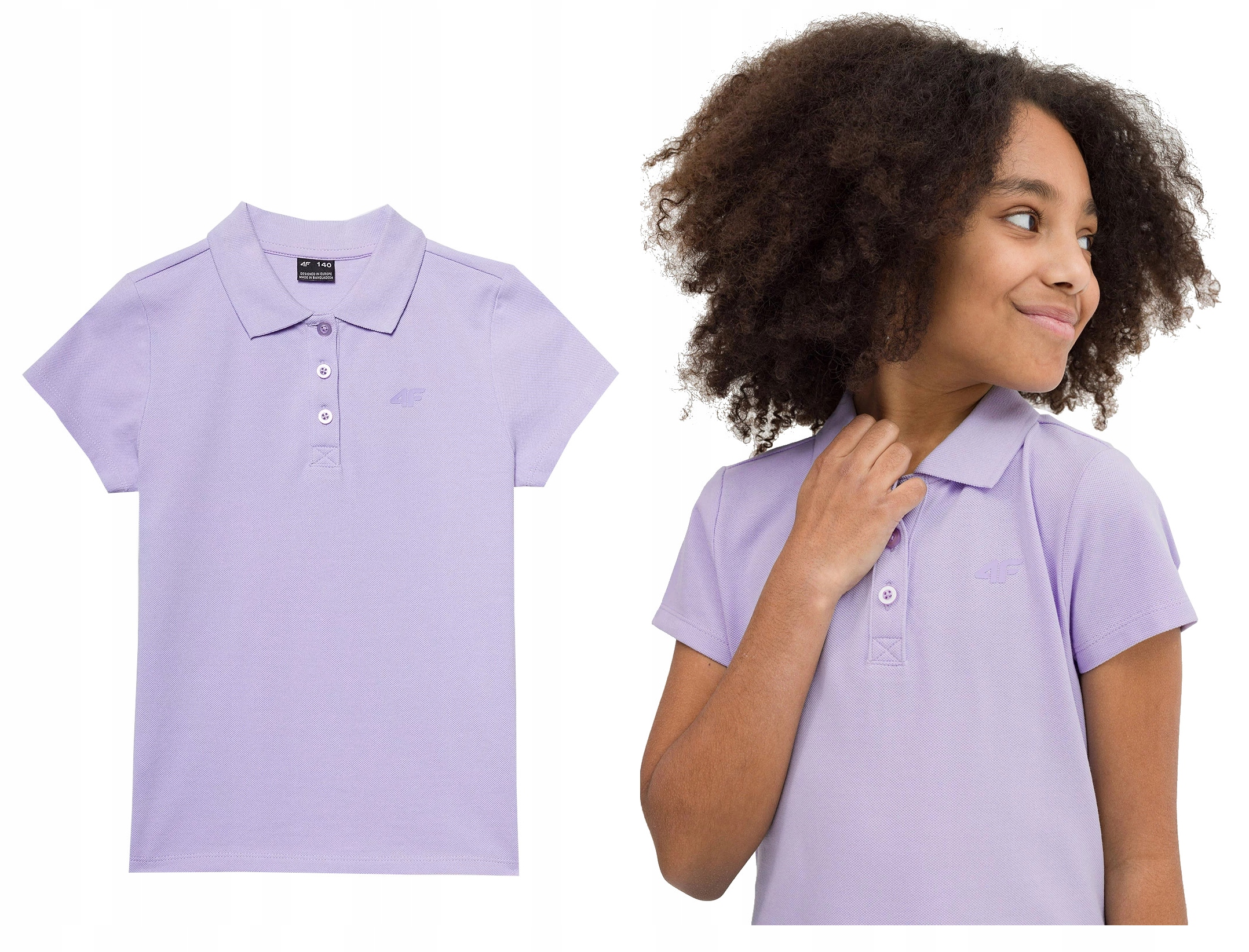 

4F Koszulka Polo Dziewczęca T-shirt Bawełna