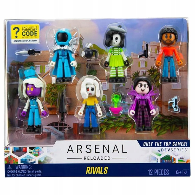 Roblox: 6 figūrėlių pakuotė – „Arsenal Reloaded: Rivals“ (70395)