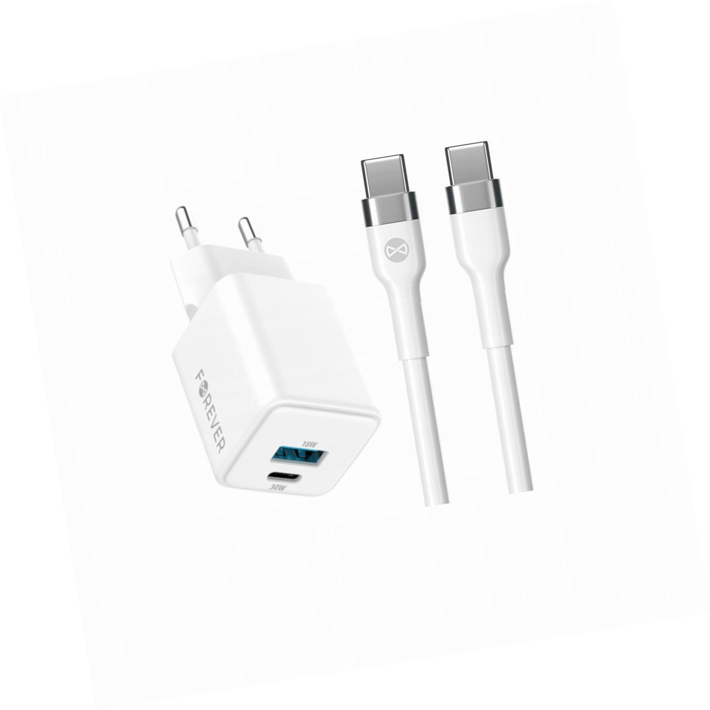 Szybka ładowarka GaN 30W 2 wejścia długim z kablem 2m do Xiaomi 12
