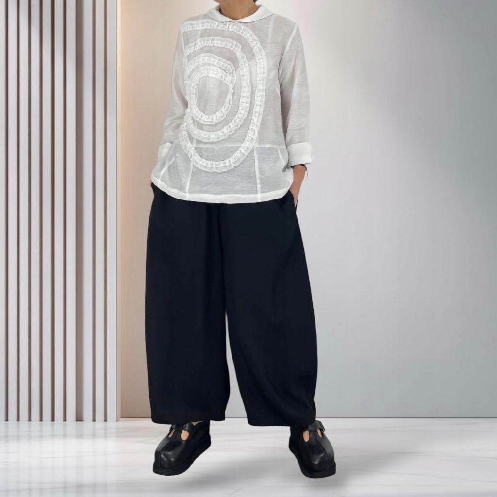 Dámské jednoduché elegantní kalhoty Wendy Trendy