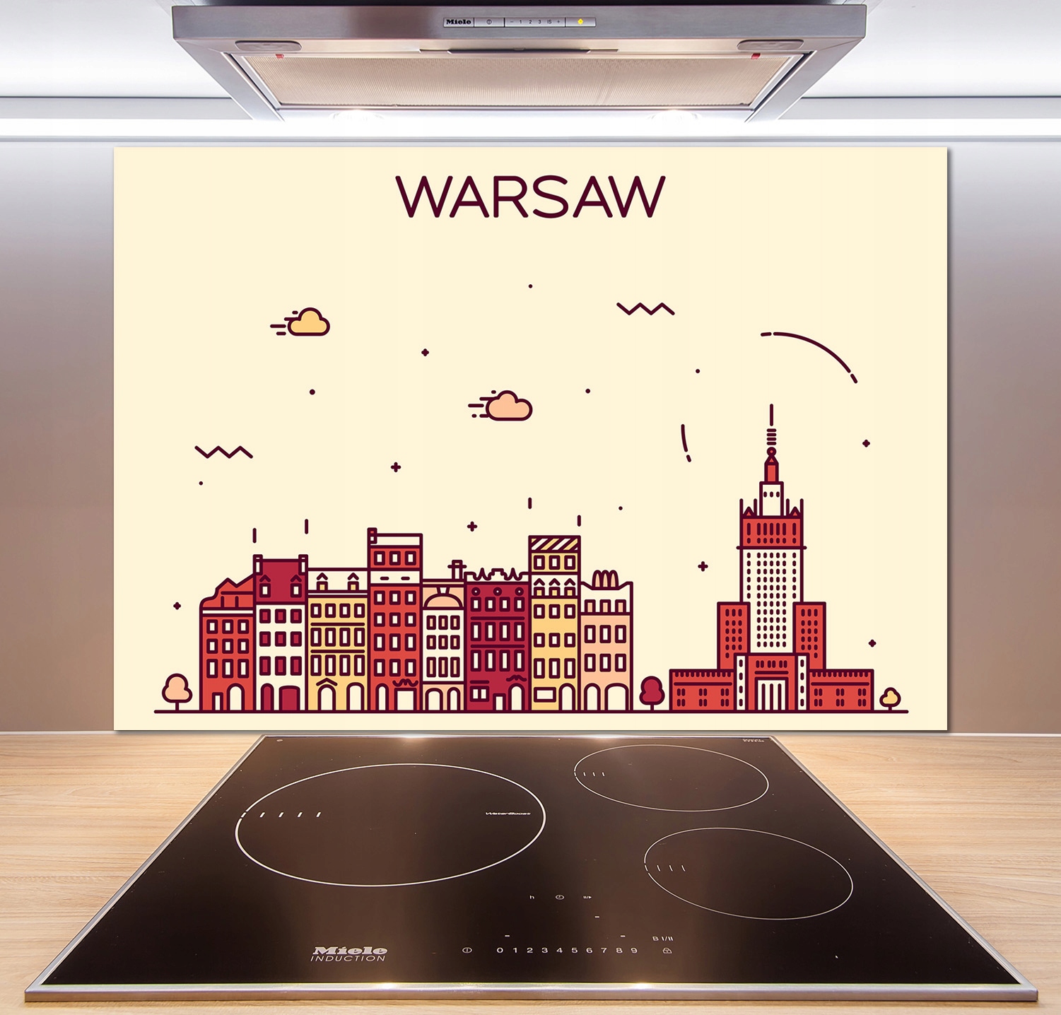 

Panel do kuchni Warszawa Polska 100x70 cm + Klej