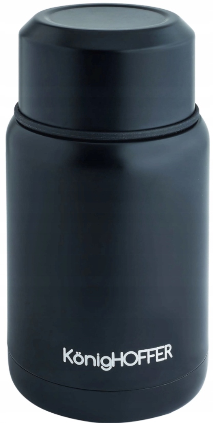 TERMOS OBIADOWY 0,5L LUNCH BOX NA ŻYWNOŚĆ ZUPĘ 500ml czarny MENAŻKA STALOWY Pojemność 0.5 l