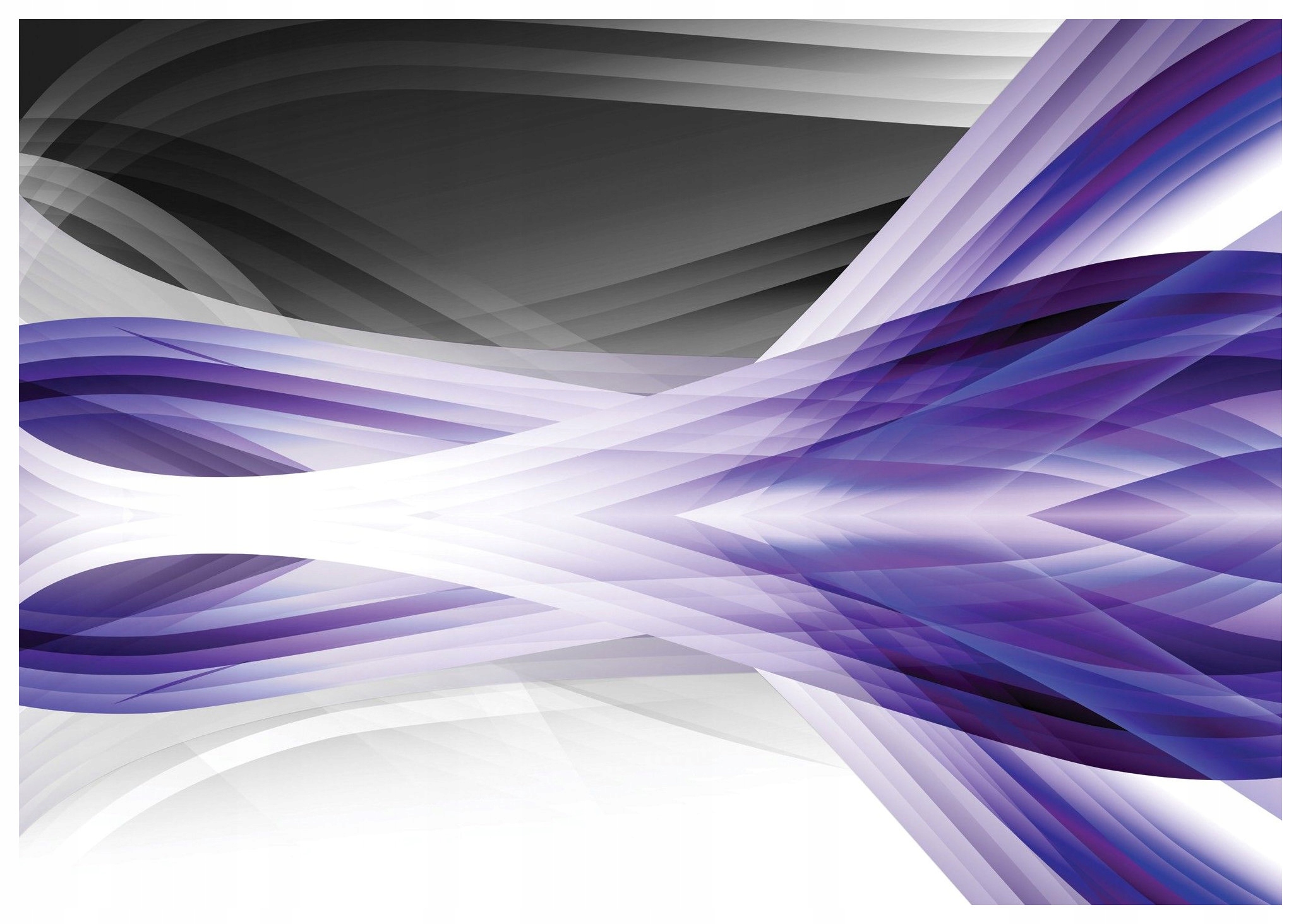 Tapeta Fialová Šedá Dynamická Abstrakcia Vlny Perspektíva Vinyl 208x146