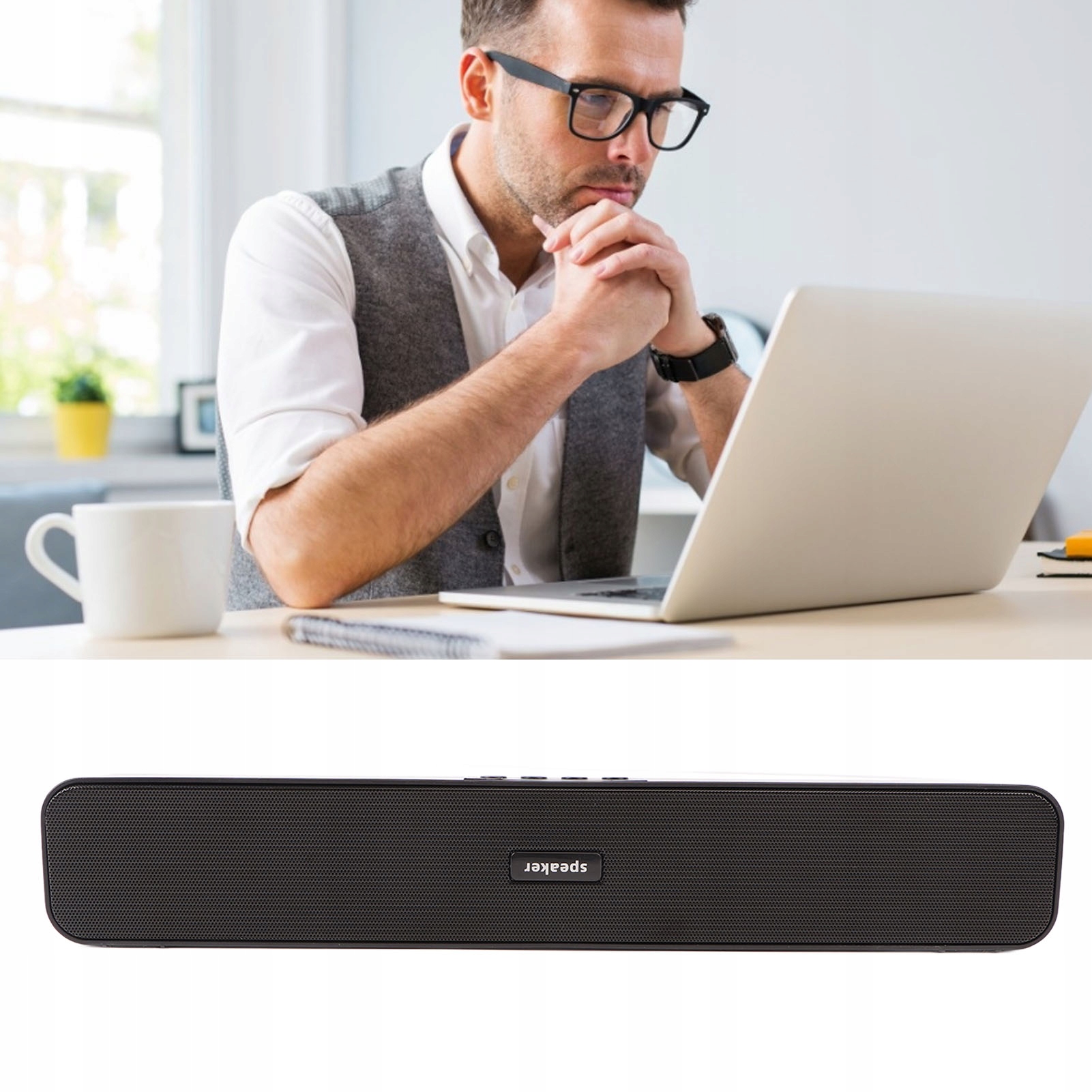 BEZPRZEWODOWY SOUNDBAR BLUETOOTH GŁOŚNIK System dźwięku 2.0