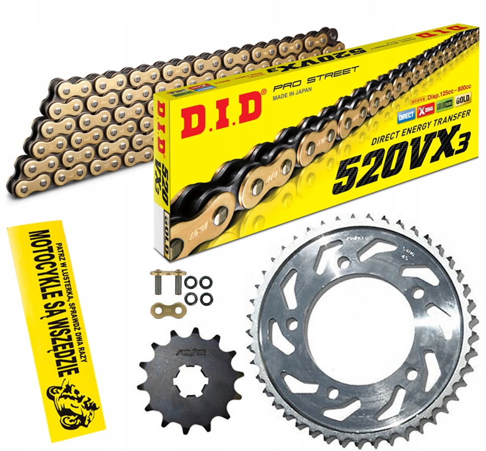 DID520VX3G&B-112 SUNF325-16 - КОМПЛЕКТ ПРИВОДУ DID SUZUKI GS500E 1989-1993