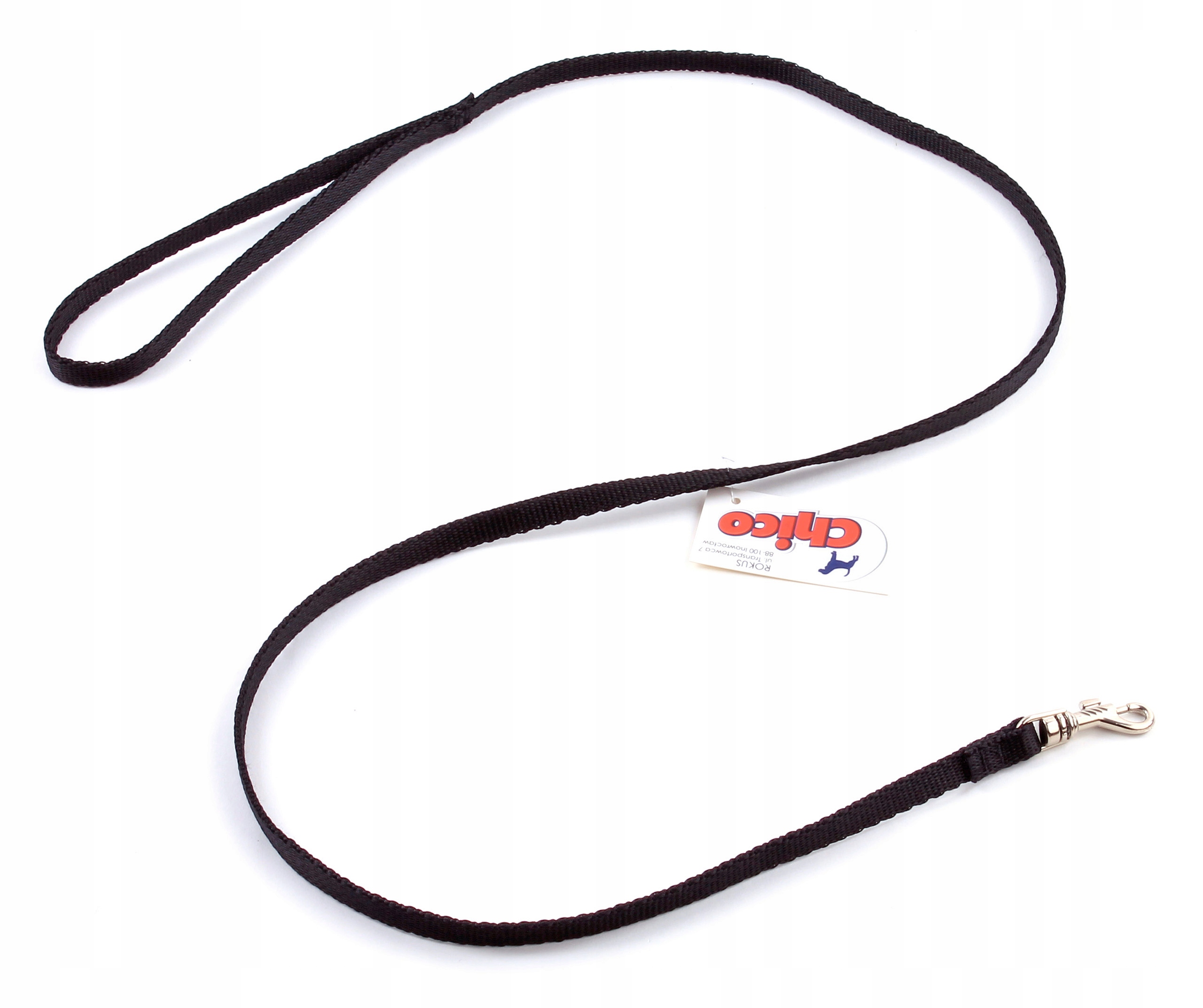 

Smycz dla psa Taśma materiałowa 13mm 115cm Czarna