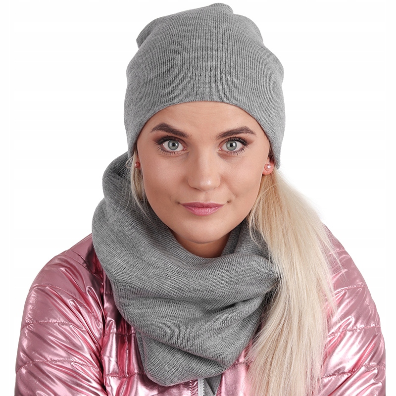 

Komplet czapka i komin tuba szal damski Polski