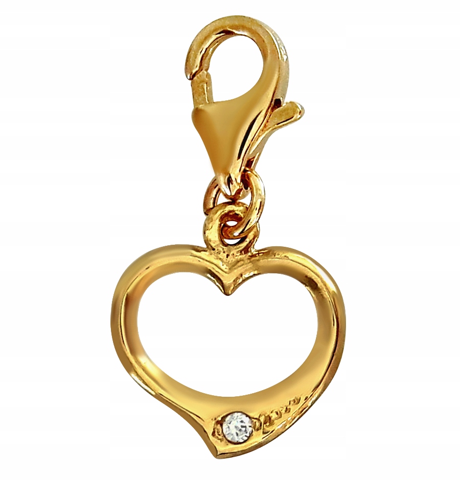 Zlatý Přívěsek Srdíčko Srdce Zirkon Zlato 585