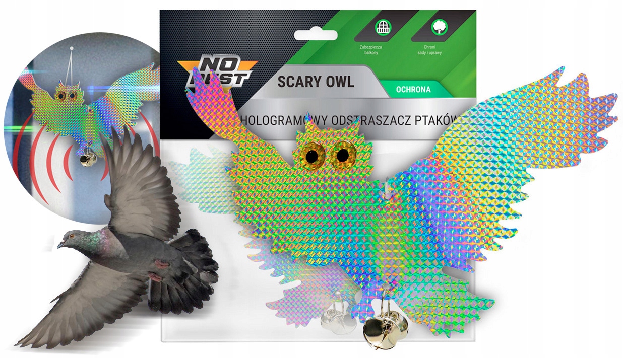 

Odstraszacz Dzięciołów Gołębi Ptaków Sowa Hologram