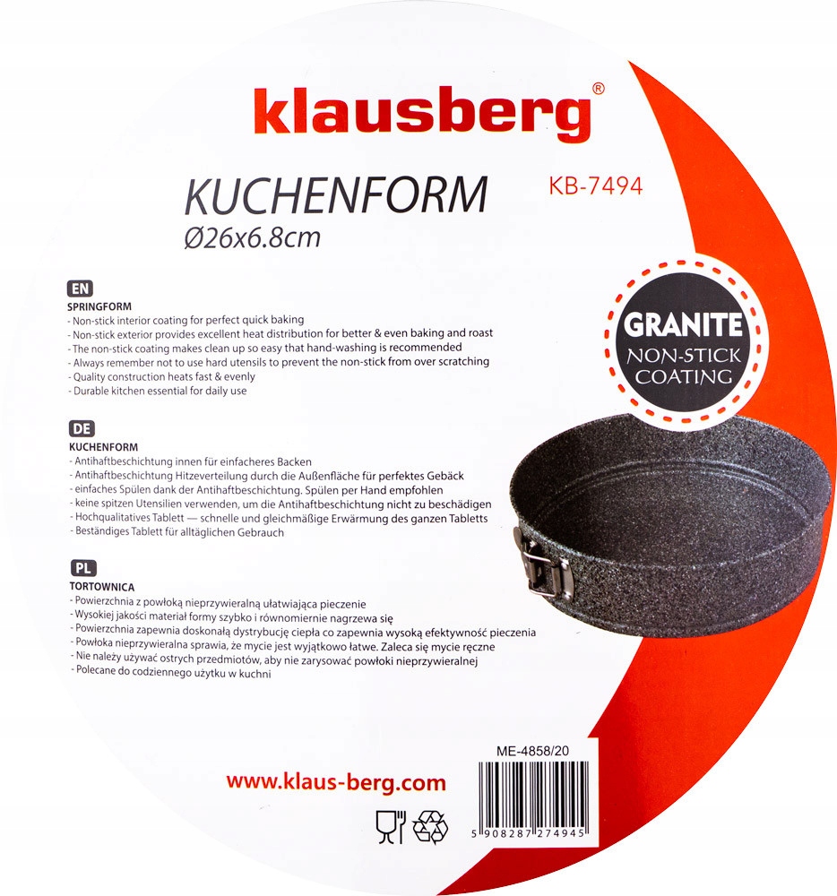 Tortownica FORMA Blacha Pieczenia CIASTA Tortu 24 Długość 26 cm