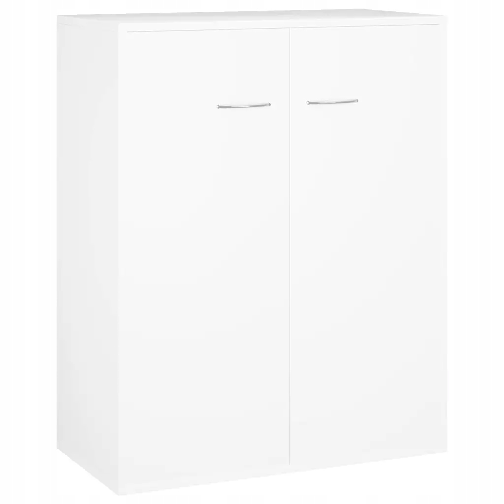 Minimalistická skříňka se 2 komorami, bílá, 60x30x75 cm, materiál dřevopoc