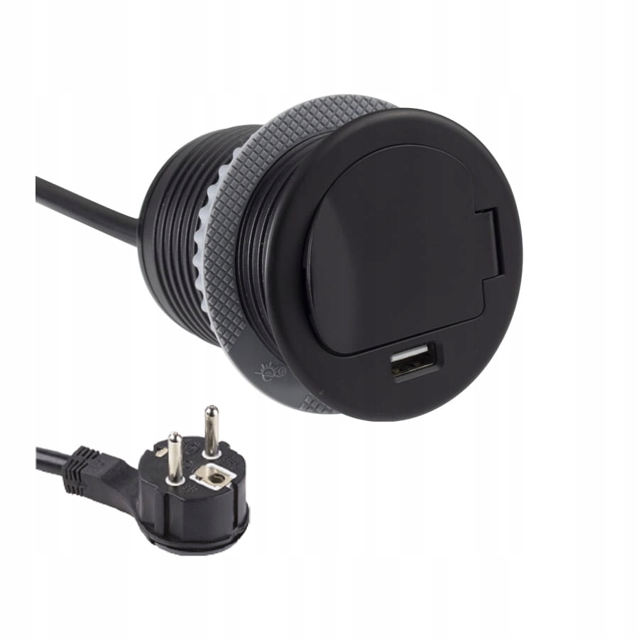 

Single Box Gniazdo meblowe 230V/ Usb czarne