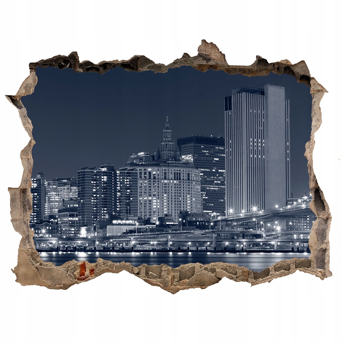 

Fototapeta dziura na ścianę 3d Manhattan Nowy Jork