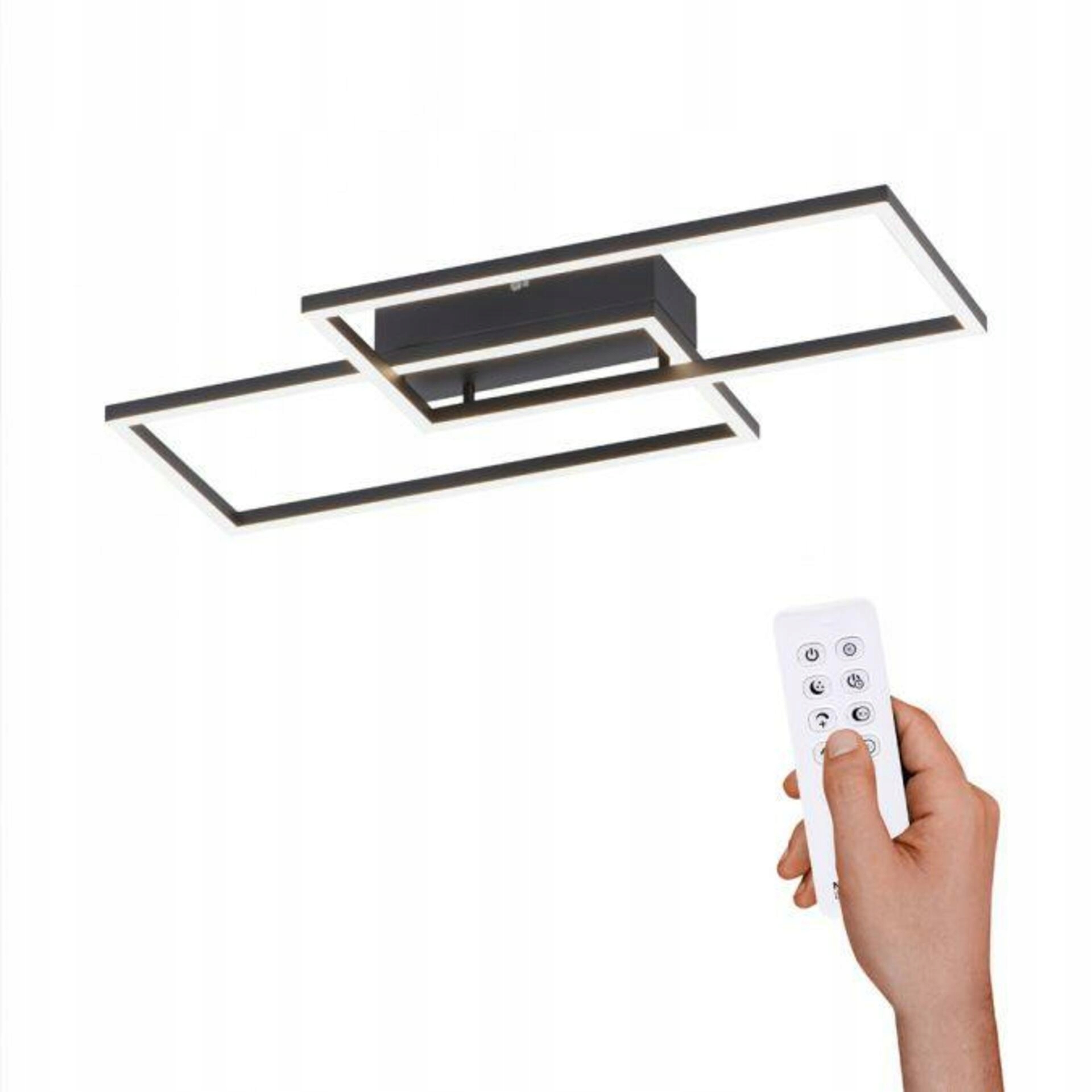 Led stropné svietidlo čierne Cct stmievateľné diaľkové ovládanie Just Light