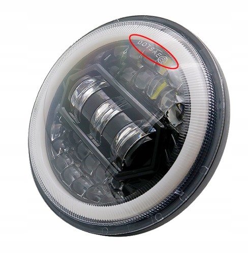 REFLEKTOR LAMPA LED PRZEDNIA HOMOLOGACJA MOTOCYKL EAN (GTIN) 6933620506413