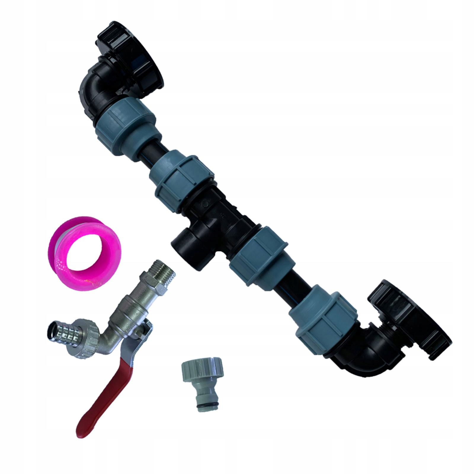 Adapter zbiornika IBC Kran spustowy z 1 rurką i 2 Marka bez marki