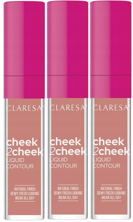 3 ks Tekutých růží Cheek 2 Cheek 01 Tea Rose Claresa Bez těžkého efektu