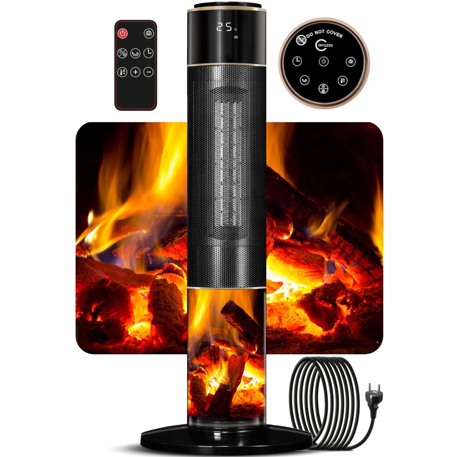 Grzejnik Elektryczny Farelka domowy łazienkowy Termowentylator Termostatem