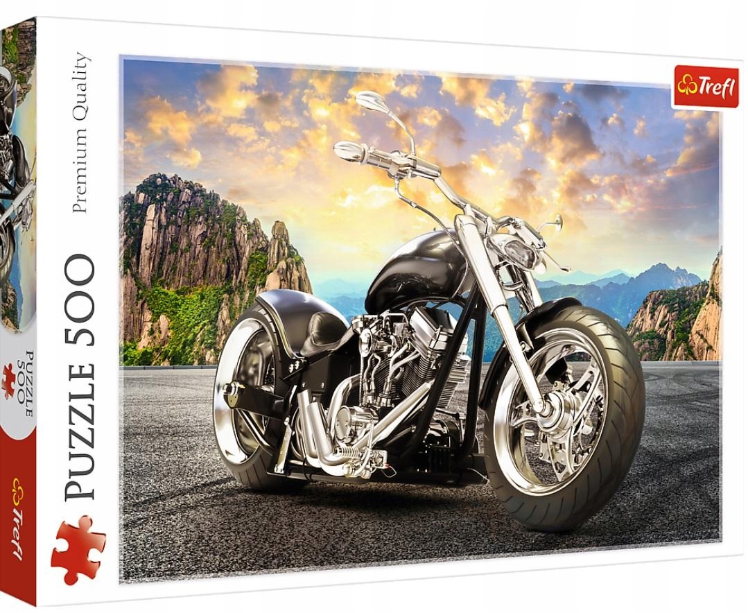 

Puzzle 500 Czarny motocykl Trefl