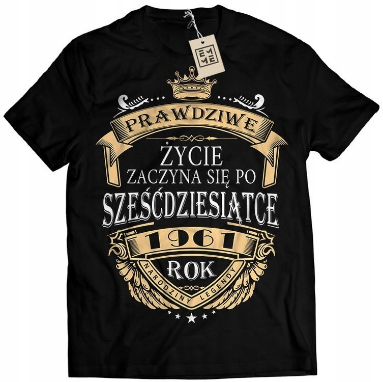 

Koszulka Męska Na 30 40 50 60 Urodziny Prezent L