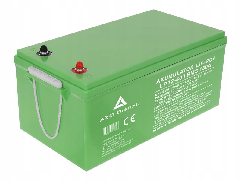 Akumulator Litowy LiFePO4 400Ah 12V 150A Bms Bluetooth Mata grzewcza