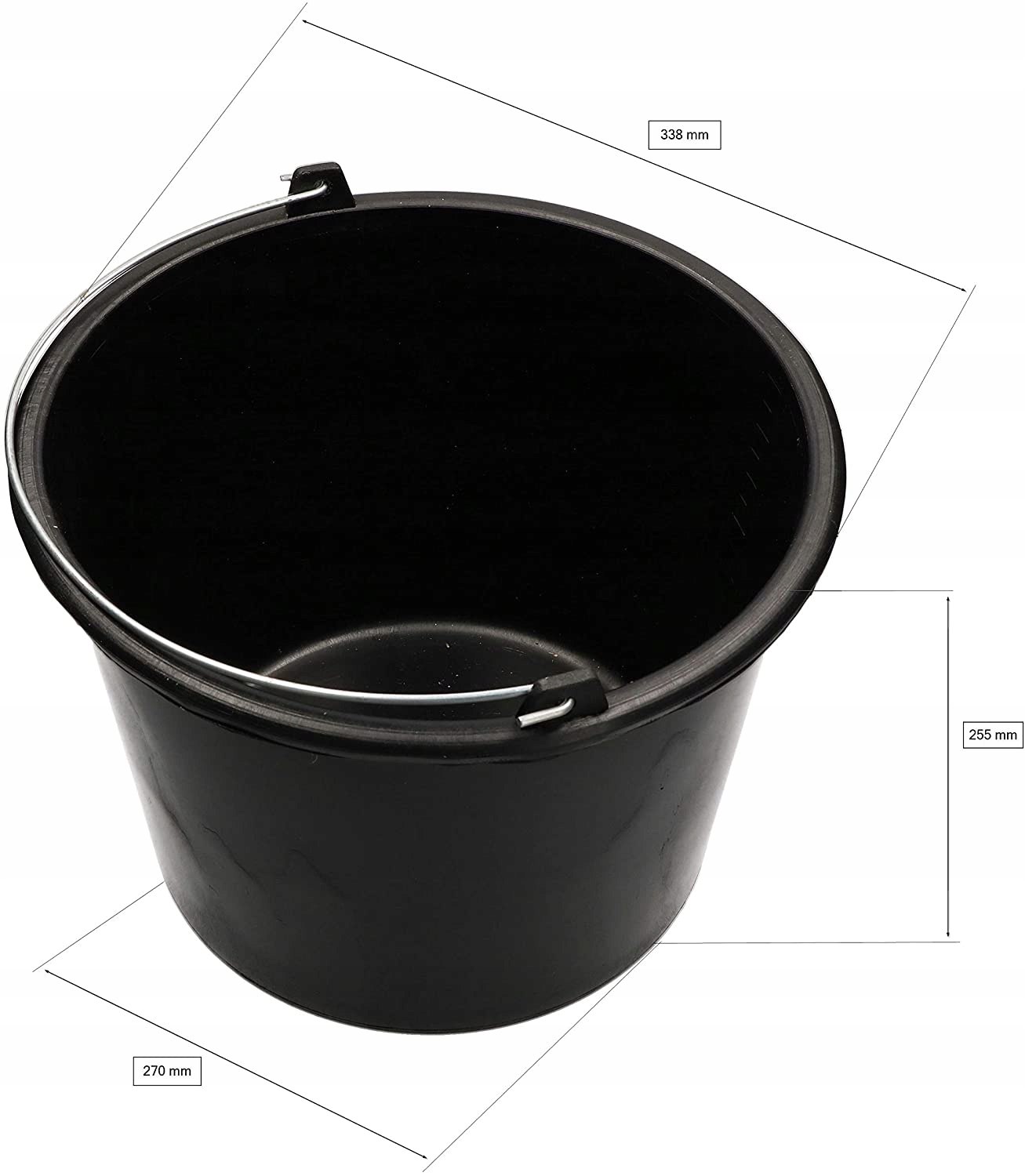 WIADRO BUDOWLANE GOSPODARCZE OKRĄGŁE CZARNE 20x16L EAN (GTIN) 5907465962438